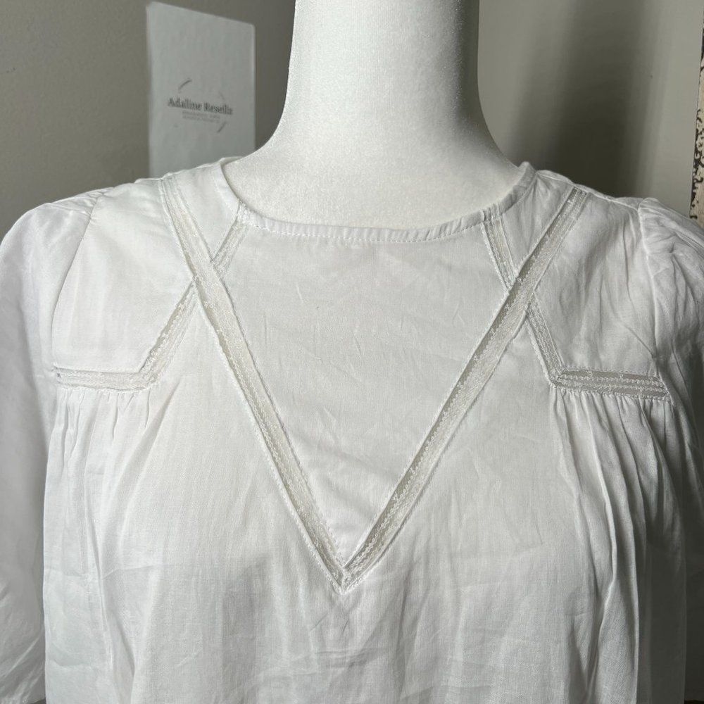Vero Moda Organic Cotton Drop Hem Mini Dress in White Small - Picture 6 of 6
